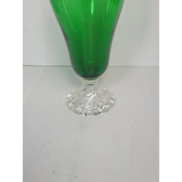 Vintage Burple Ice Tea Goblet Forest Green, Anchor Hocking 6-3/4" - Picture 2 of 3